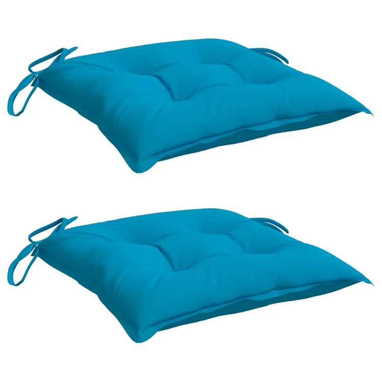 VidaXL Stuhlkissen 2 Stück 40x40x7 cm Oxford-Stoff Hellblau