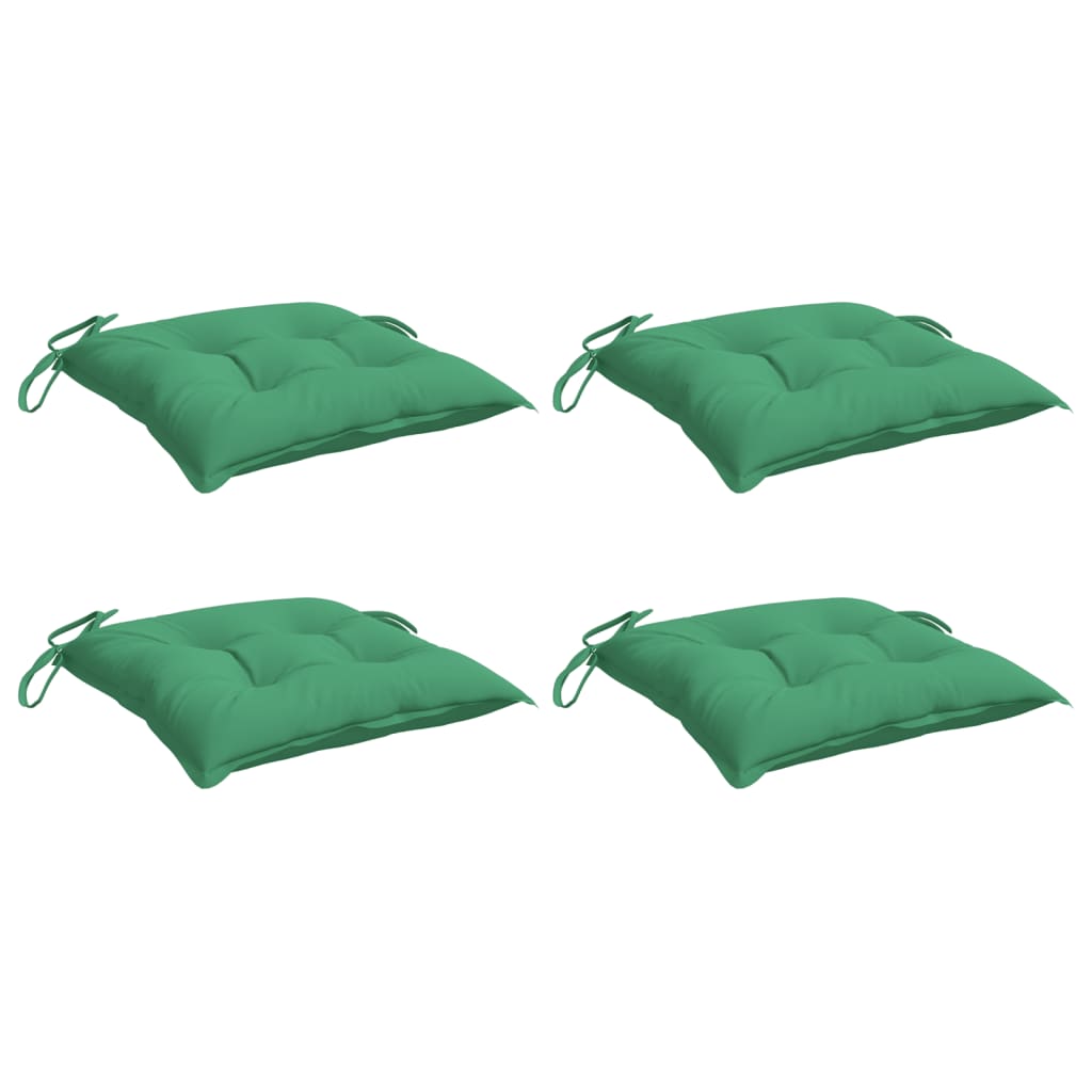 Vidaxx Stuhlkissen 4 Stück 40x40x7 cm Oxford-Stoff grün