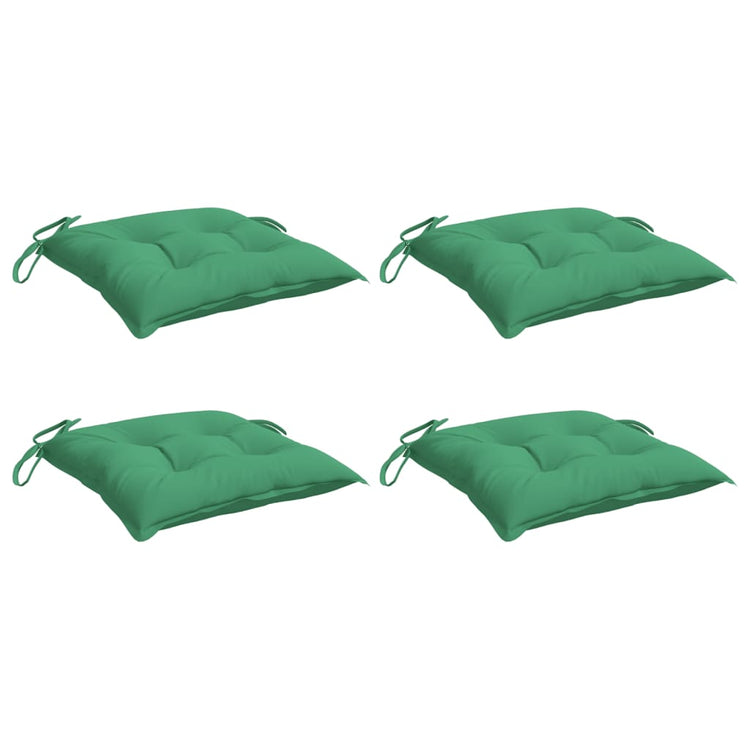 Vidaxx Stuhlkissen 4 Stück 40x40x7 cm Oxford-Stoff grün