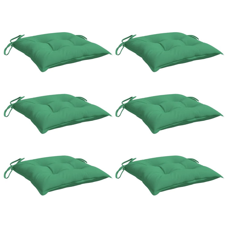 VIDAXL STUHR Kissen 6 Stcs 40x40x7 cm Oxford Fabric Green