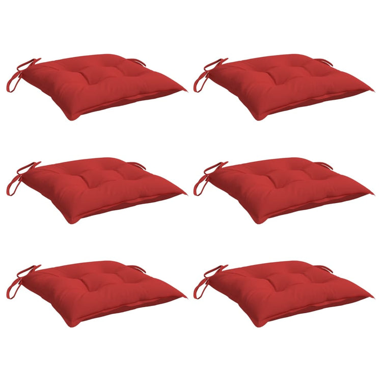 VIDAXL STUHR Kissen 6 Stcs 40x40x7 cm Oxford Stoff rot