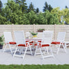 VIDAXL STUHR Kissen 6 Stcs 40x40x7 cm Oxford Stoff rot
