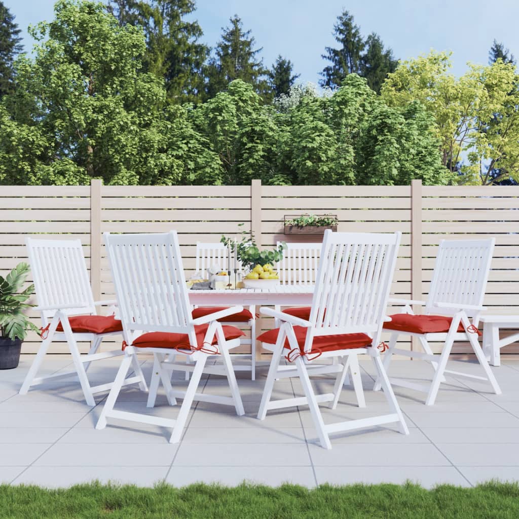 VIDAXL STUHR Kissen 6 Stcs 40x40x7 cm Oxford Stoff rot