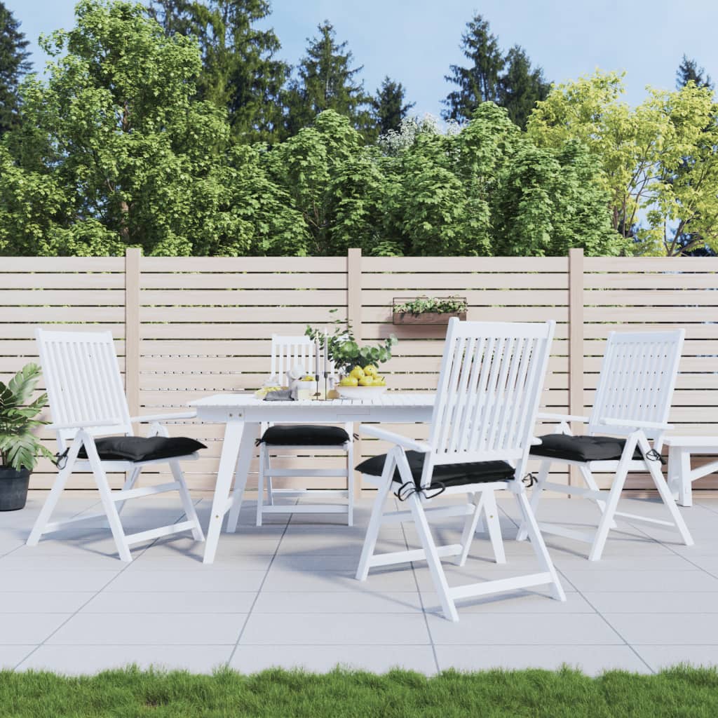 VIDAXL STUHR Kissen 4 Stcs 40x40x7 cm Oxford Stoff schwarz