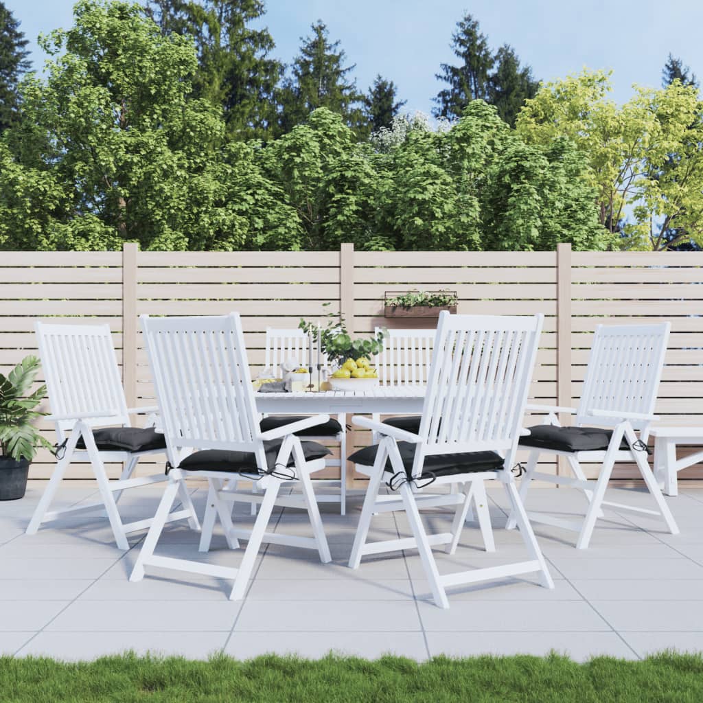 VIDAXL STUHR Kissen 6 Stcs 40x40x7 cm Oxford Stoff schwarz