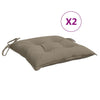 VidaXL Stuhlkissen 2 Stück 40x40x7 cm Oxford-Stoff Taupe