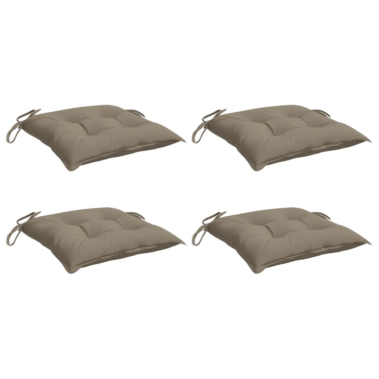 VidaXL Stuhlkissen 4 Stück 40x40x7 cm Oxford-Stoff Taupe