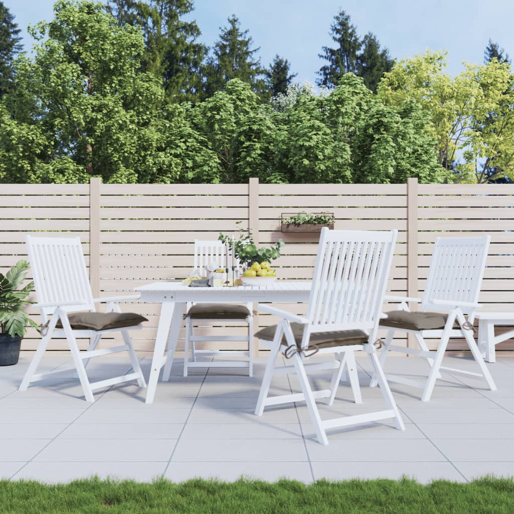 VidaXL Stuhlkissen 4 Stück 40x40x7 cm Oxford-Stoff Taupe