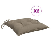 VIDAXL -Stuhlkissen 6 PCs 40x40x7 cm Oxford Stofftaupe - afbeelding 2