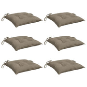 VIDAXL -Stuhlkissen 6 PCs 40x40x7 cm Oxford Stofftaupe - afbeelding 3