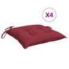 VIDAXL STUHR Kissen 4 Stcs 40x40x7 cm Oxford Stoff Wein rot