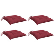 VIDAXL STUHR Kissen 4 Stcs 40x40x7 cm Oxford Stoff Wein rot - afbeelding 3