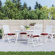 VIDAXL STUHR Kissen 4 Stcs 40x40x7 cm Oxford Stoff Wein rot