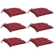 VIDAXL STUHR Kissen 6 Stcs 40x40x7 cm Oxford Stoff Wein rot - afbeelding 3