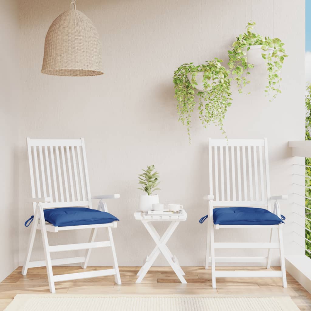 VIDAXL STUHR Kissen 2 PCs 40x40x7 cm Oxford Stoff blau