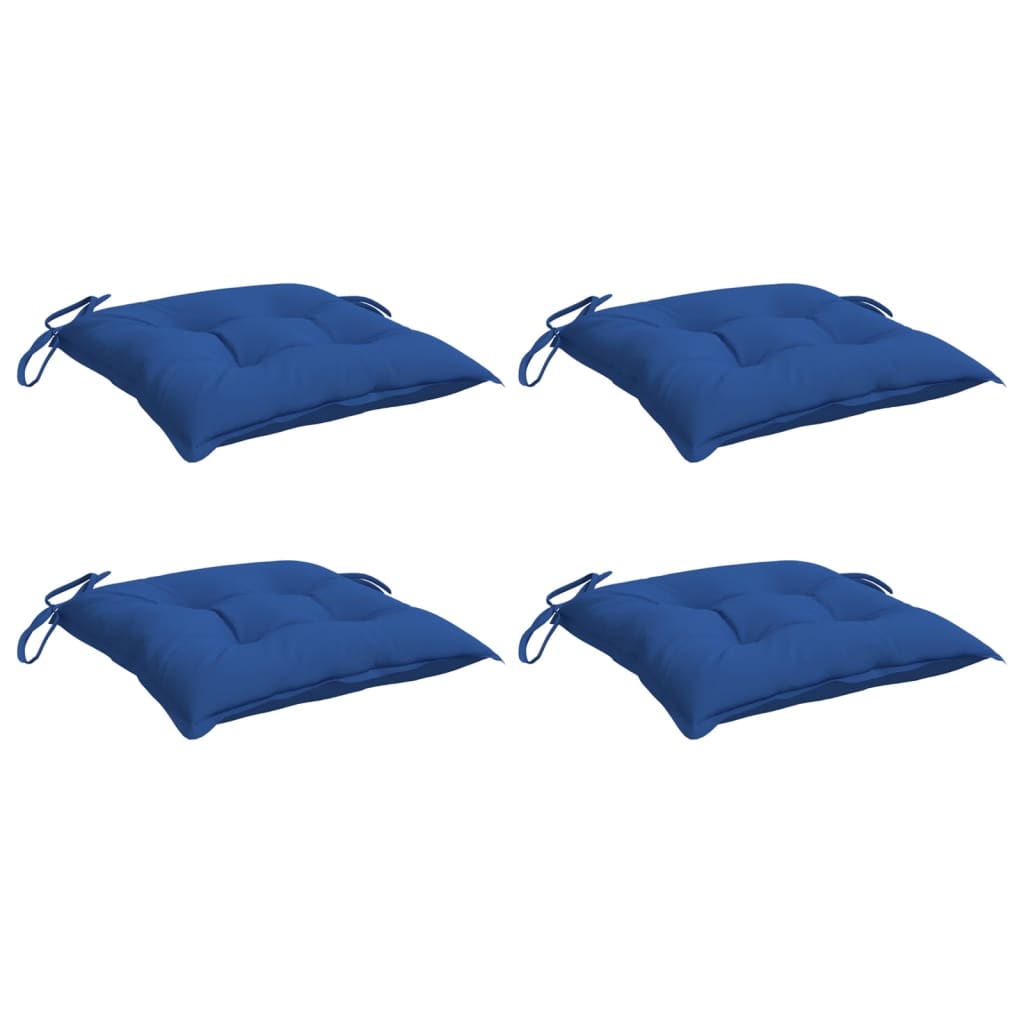 VIDAXL STUHR Kissen 4 Stcs 40x40x7 cm Oxford Stoff Blau