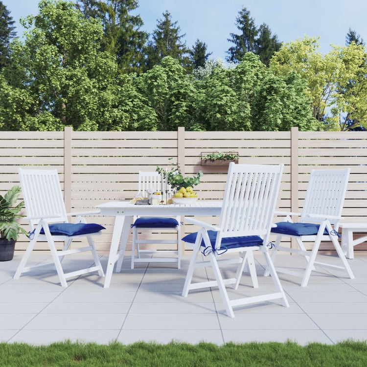 VIDAXL STUHR Kissen 4 Stcs 40x40x7 cm Oxford Stoff Blau