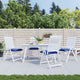 VIDAXL STUHR Kissen 4 Stcs 40x40x7 cm Oxford Stoff Blau
