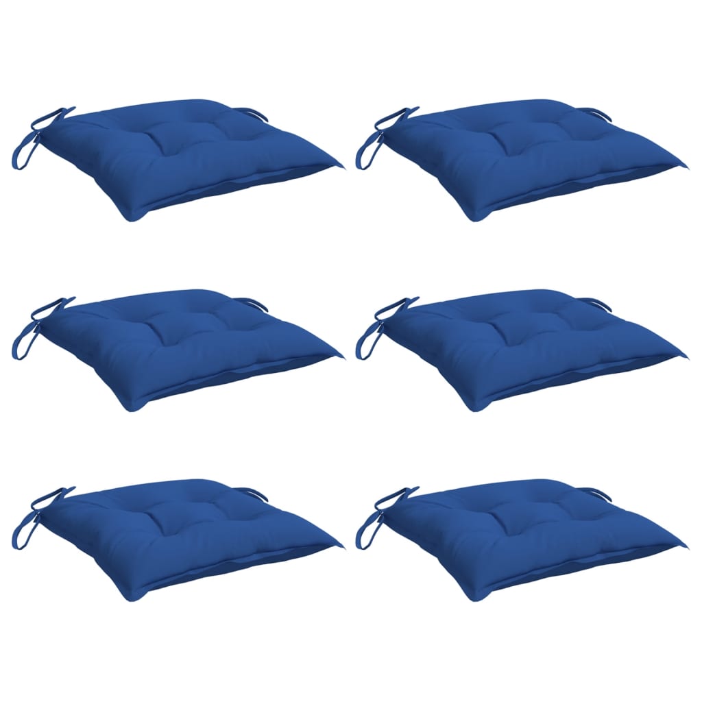 VIDAXL STUHR Kissen 6 Stcs 40x40x7 cm Oxford Stoff Blau