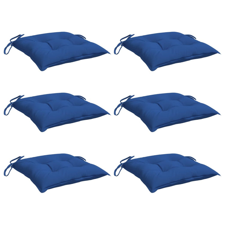 VIDAXL STUHR Kissen 6 Stcs 40x40x7 cm Oxford Stoff Blau