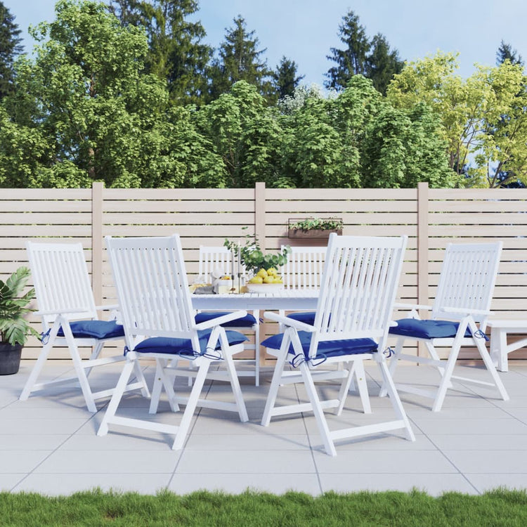 VIDAXL STUHR Kissen 6 Stcs 40x40x7 cm Oxford Stoff Blau