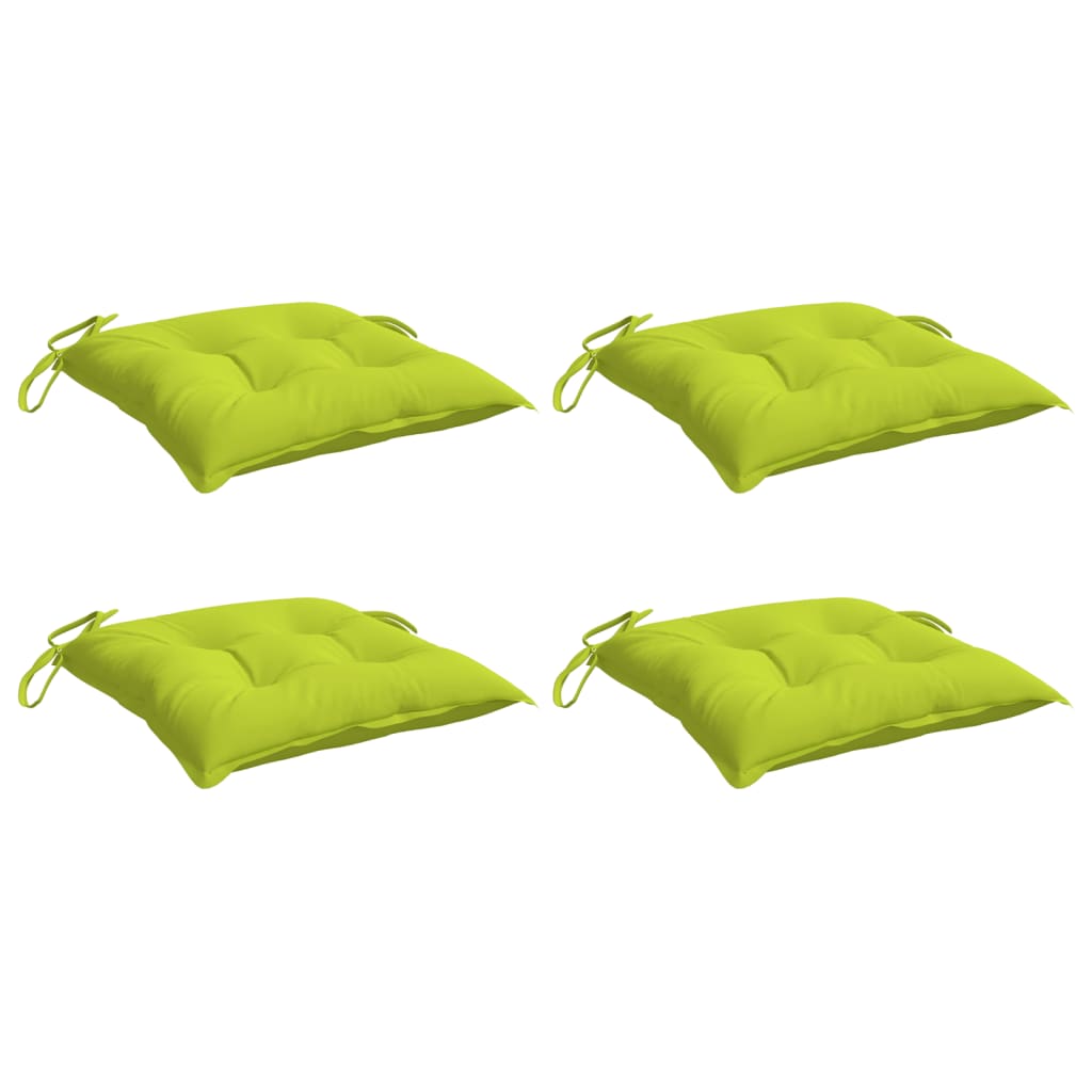 VIDAXL -Stuhlkissen 4 Stcs 40x40x7 cm Oxford Stoff klare Grün