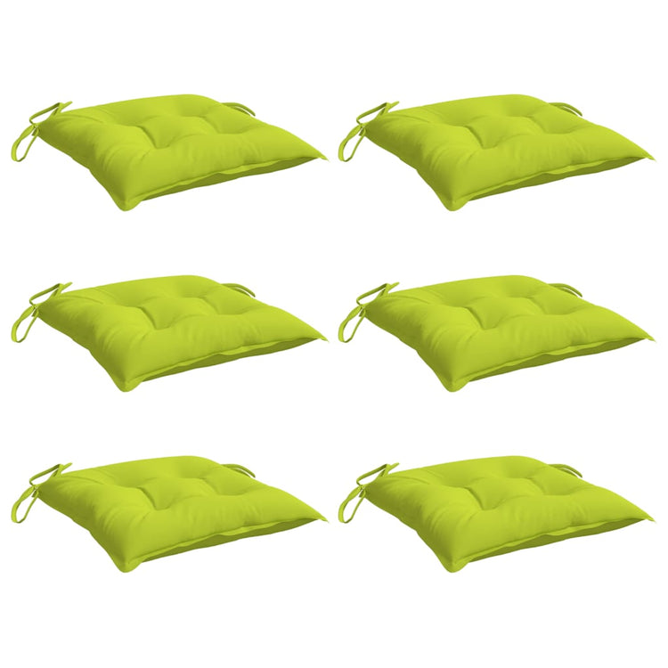 VIDAXL STUHR Kissen 6 PCs 40x40x7 cm Oxford Stoff klare Grün