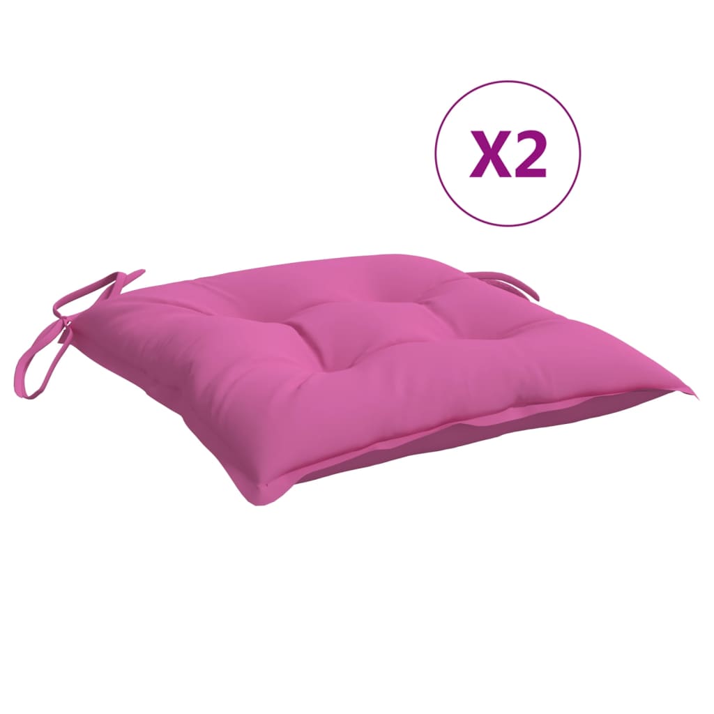 Vidaxl Stuhlkissen 2 ST 40x40x7 cm Stoff rosa