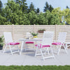 Vidaxl Stuhlkissen 4 ST 40x40x7 cm Stoff rosa