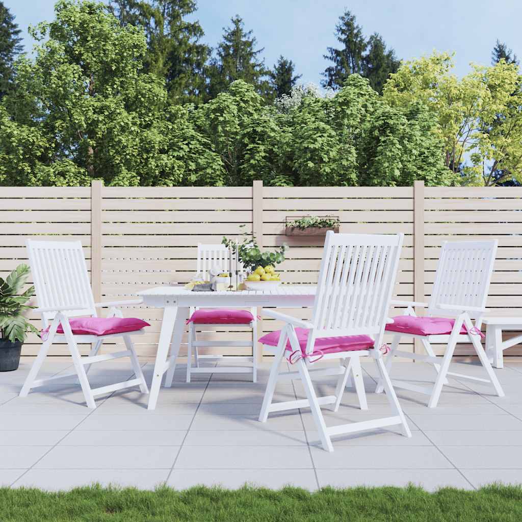 Vidaxl Stuhlkissen 4 ST 40x40x7 cm Stoff rosa