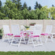 VIDAXL -Stuhlkissen 6 PCs 40x40x7 cm Stoff rosa