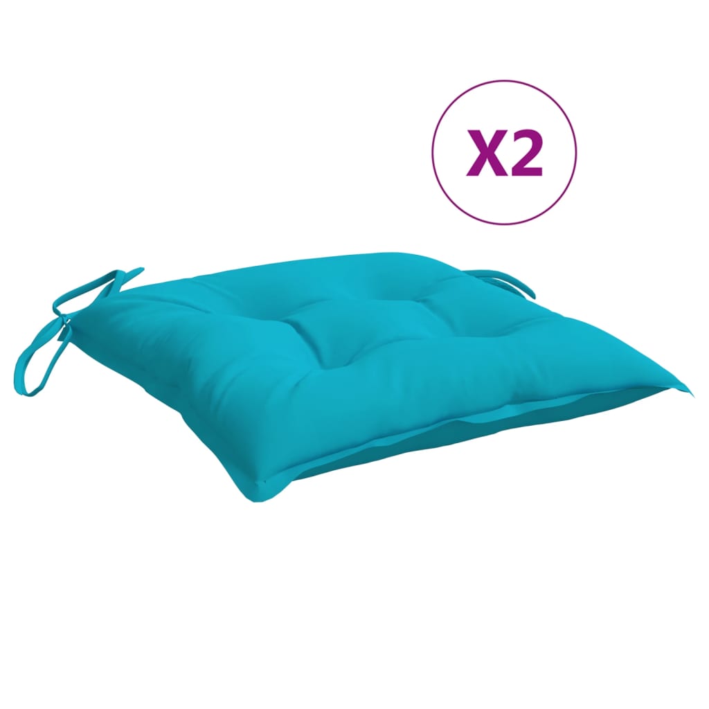 Vidaxl Stuhlkissen 2 ST 40x40x7 cm Stoff Türkis