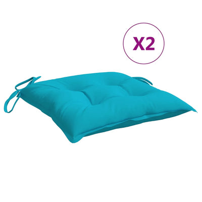 Vidaxl Stuhlkissen 2 ST 40x40x7 cm Stoff Türkis