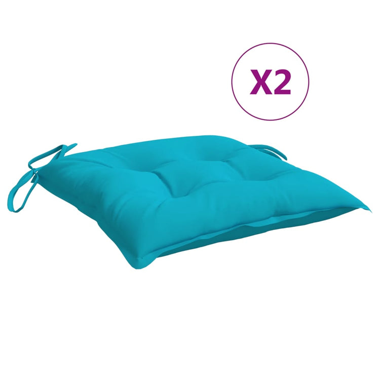 Vidaxl Stuhlkissen 2 ST 40x40x7 cm Stoff Türkis