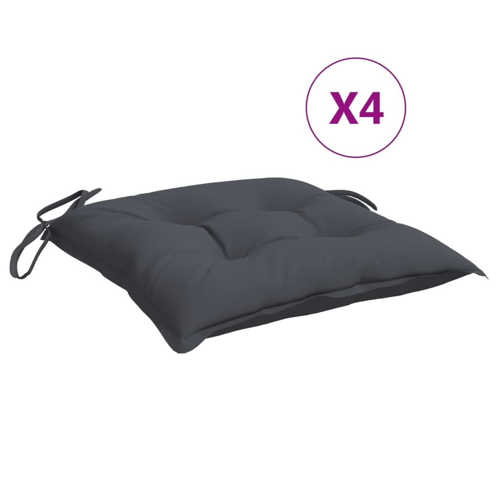 VIDAXL -Stuhlkissen 4 ST 50 x 50 x 7 cm Oxford Stoffanthrazit -gelöscht