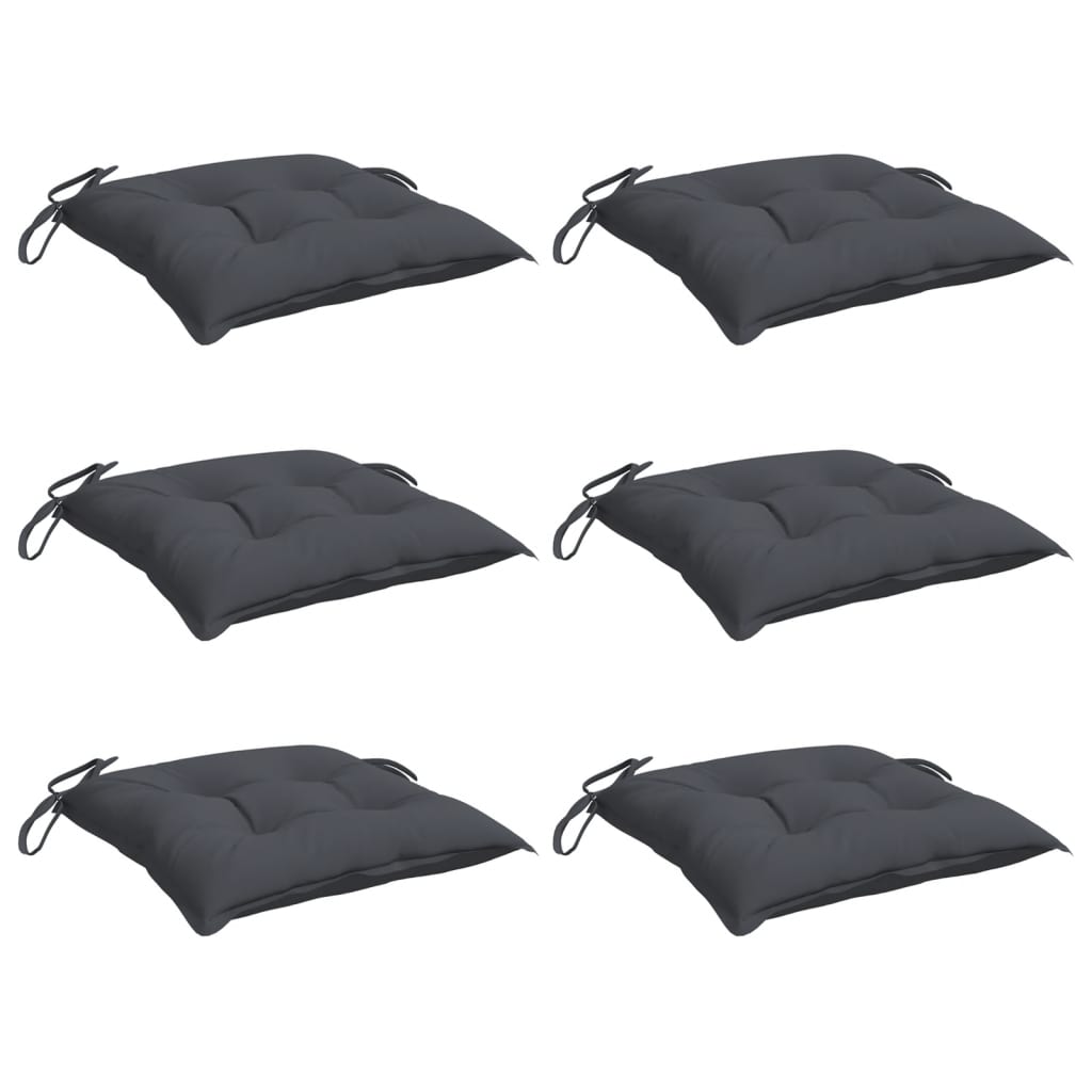 VIDAXL -Stuhlkissen 6 PCs 50 x 50 x 7 cm Oxford Stoffanthrazit -Gelenkt