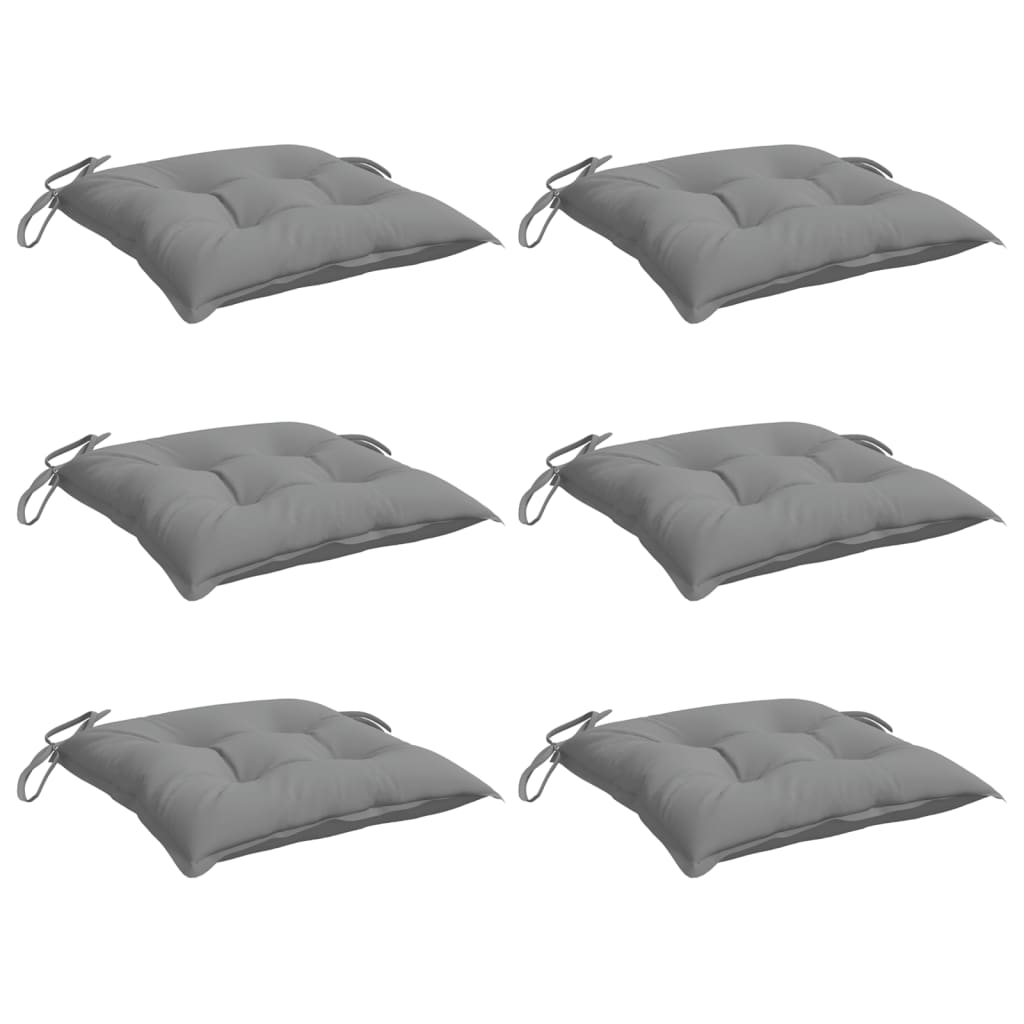 VIDAXL STUHR Kissen 6 Stcs 50 x 50 x 7 cm Oxford Stoff grau