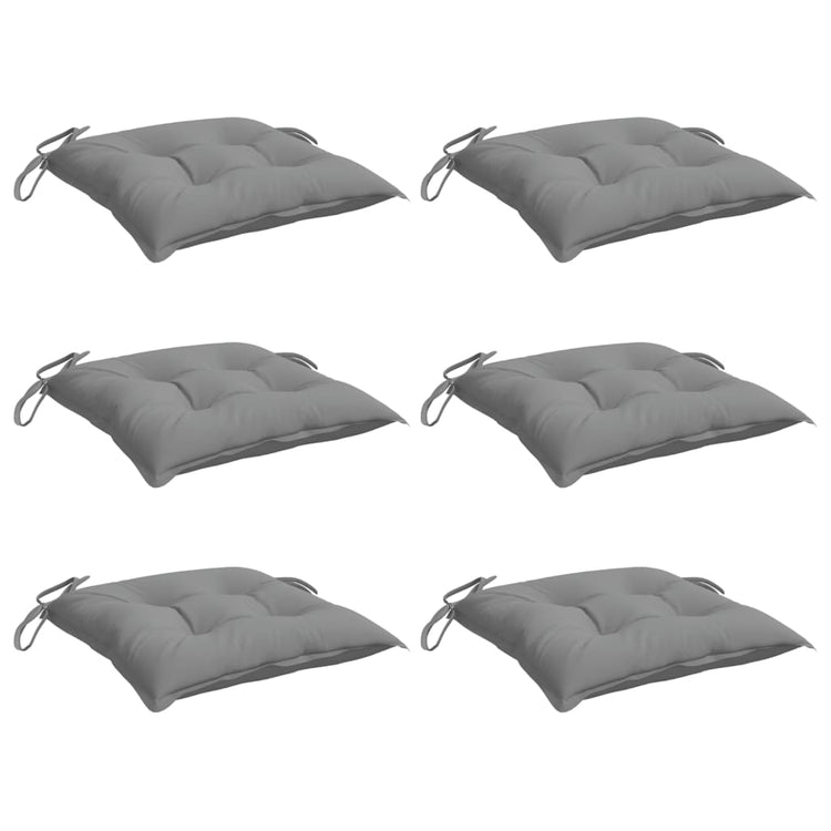 VIDAXL STUHR Kissen 6 Stcs 50 x 50 x 7 cm Oxford Stoff grau