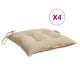 Vidaxl Palettenkissen 4 ST 50x50x7 cm Oxford Stoff Beige