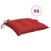 Vidaxl Palettenkissen 6 ST 50x50x7 cm Oxford Stoff rot - afbeelding 2