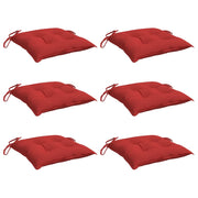 Vidaxl Palettenkissen 6 ST 50x50x7 cm Oxford Stoff rot - afbeelding 3