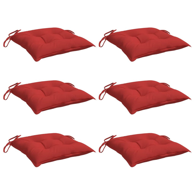 Vidaxl Palettenkissen 6 ST 50x50x7 cm Oxford Stoff rot