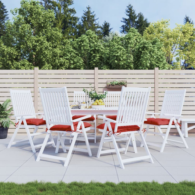 Vidaxl Palettenkissen 6 ST 50x50x7 cm Oxford Stoff rot