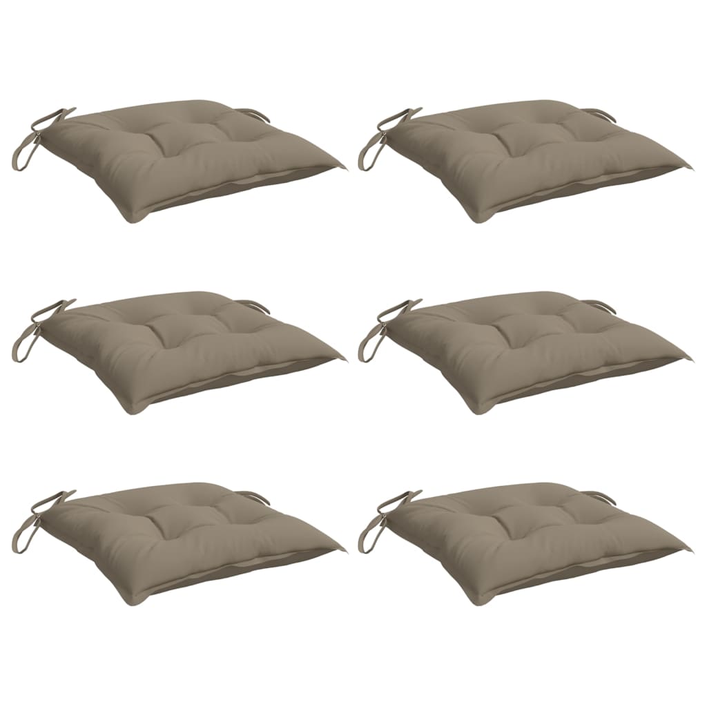 Vidaxl Palettenkissen 6 ST 50x50x7 cm Oxford Stofftaupe