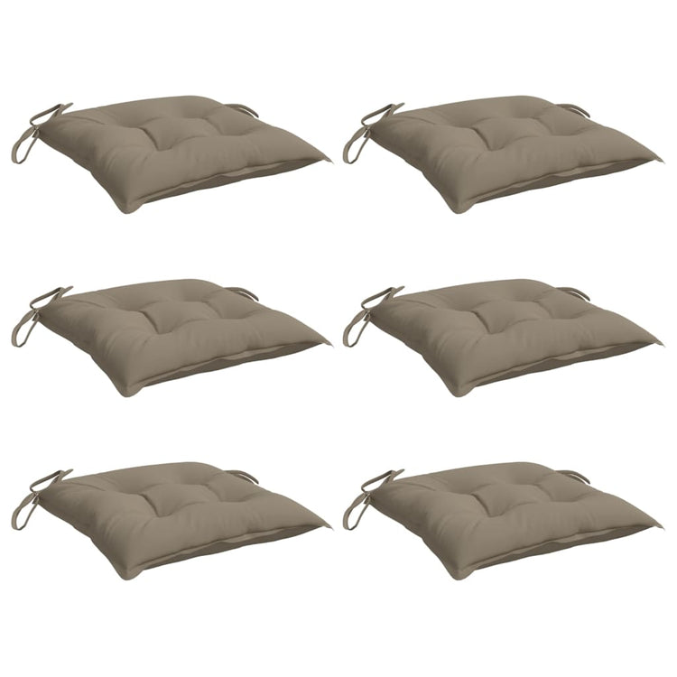 Vidaxl Palettenkissen 6 ST 50x50x7 cm Oxford Stofftaupe