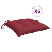 Vidaxl Palettenkissen 6 ST 50x50x7 cm Oxford Stoff Wein rot - afbeelding 2