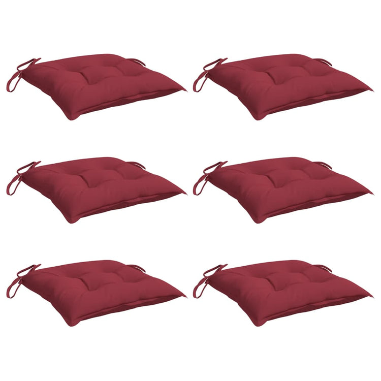 Vidaxl Palettenkissen 6 ST 50x50x7 cm Oxford Stoff Wein rot