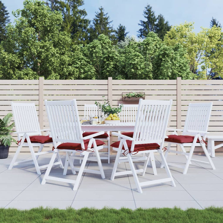Vidaxl Palettenkissen 6 ST 50x50x7 cm Oxford Stoff Wein rot