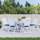 Vidaxl Palettenkissen 6 ST 50x50x7 cm Oxford Stoff blau