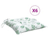 Vidaxl -Stuhlkissen 6 ST 50 x 50 x 7 cm Stoffblattmuster